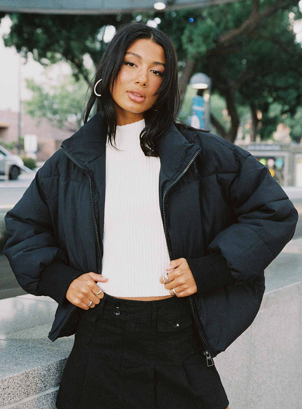 Chaqueta acolchada Abe negra