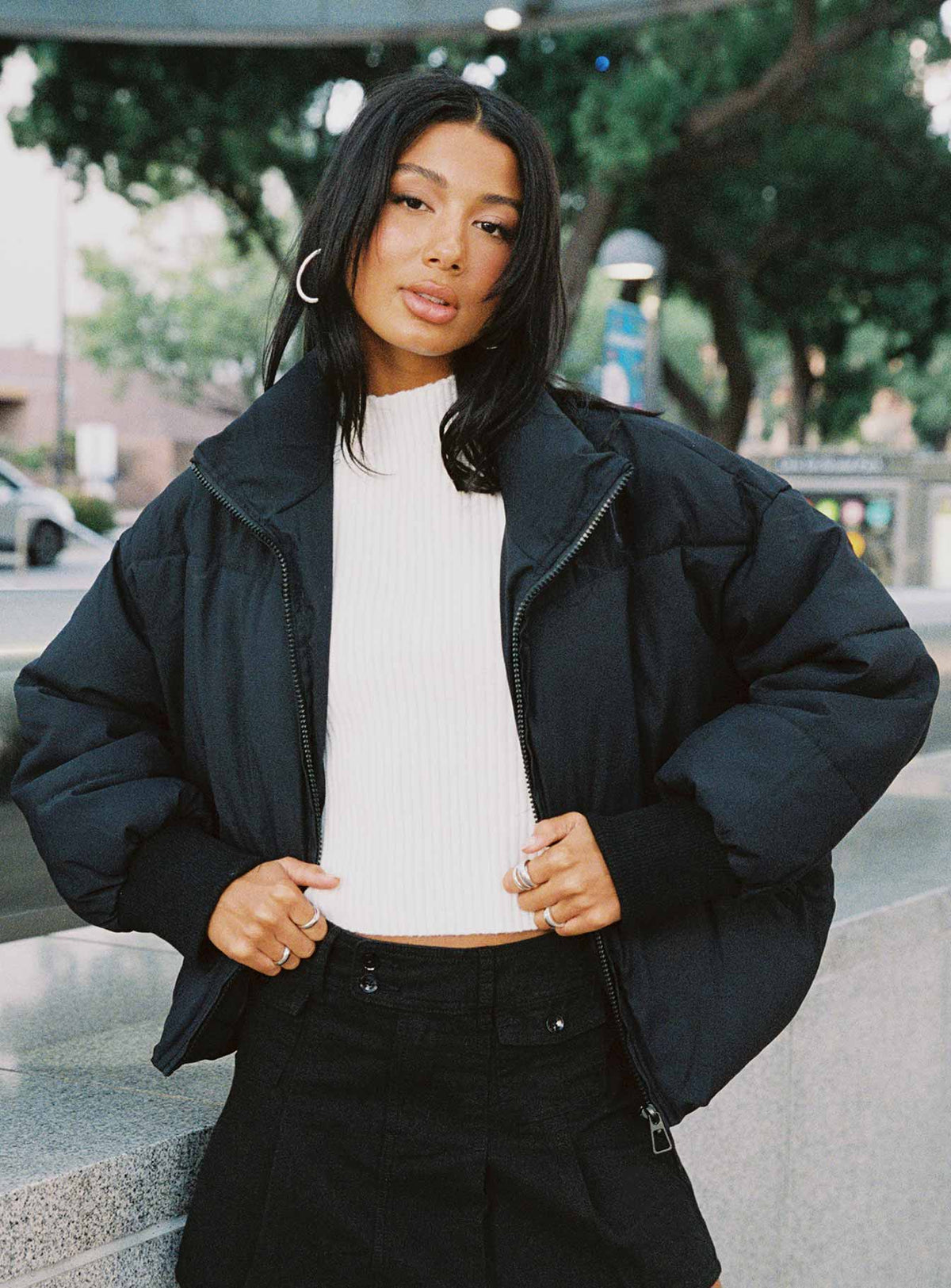 Chaqueta acolchada Abe negra