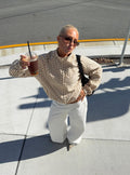 Chaqueta Kalle a cuadros marrón