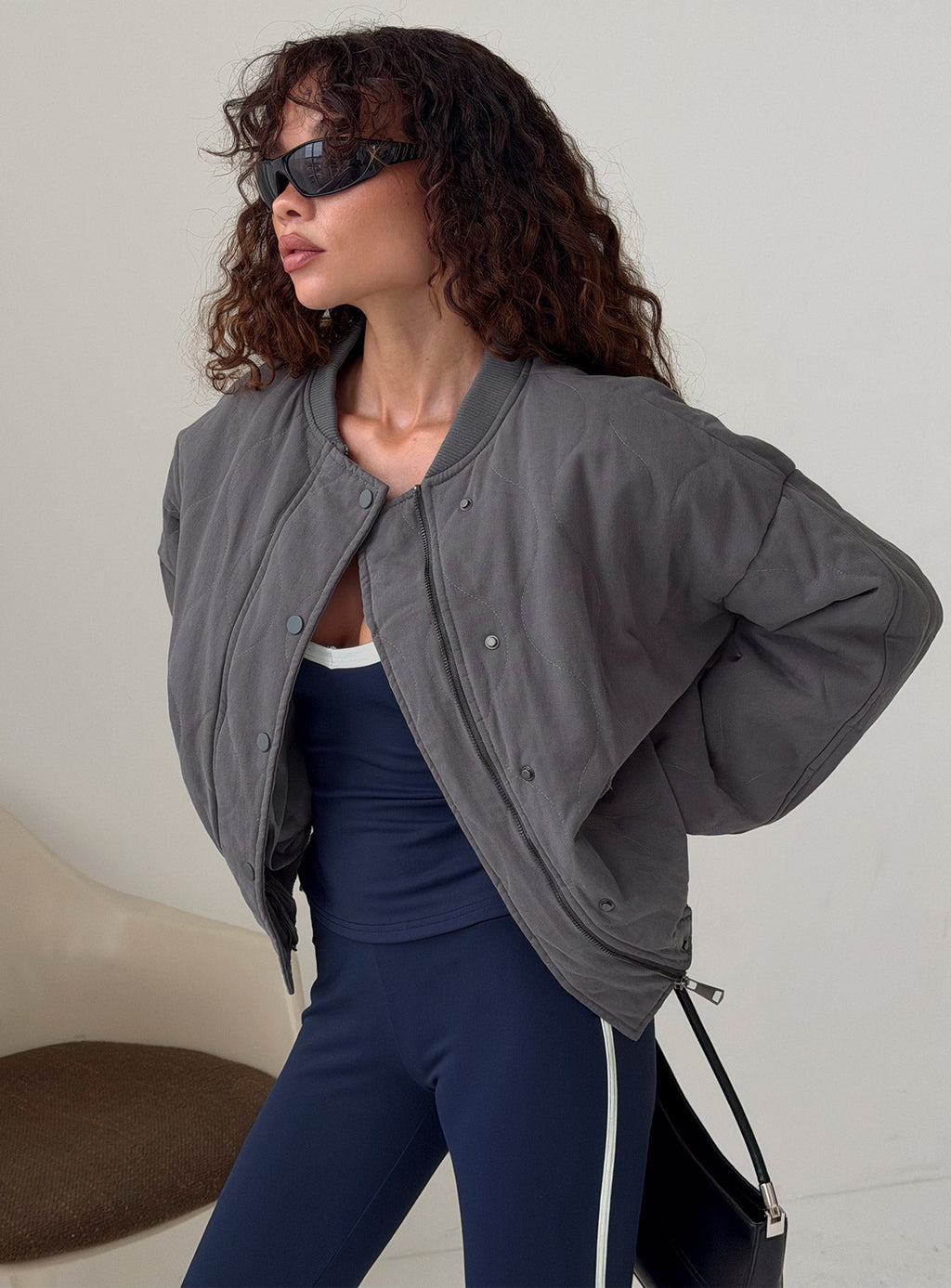 Chaqueta acolchada Stick Season gris