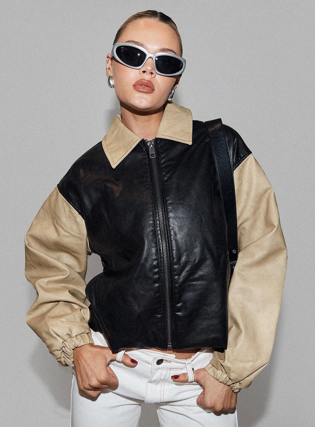 Chaqueta tipo bomber Nirvana color camel