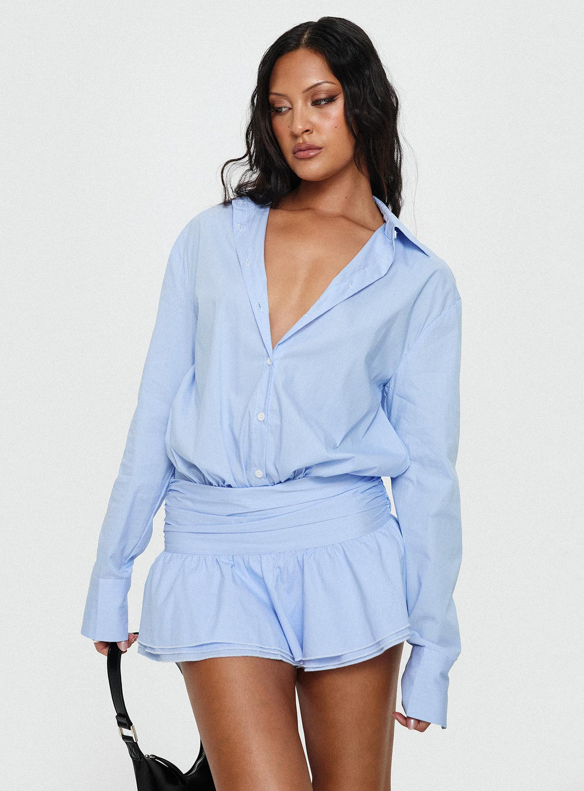 Vestido corto de manga larga para niña Girls Girls Girls, azul