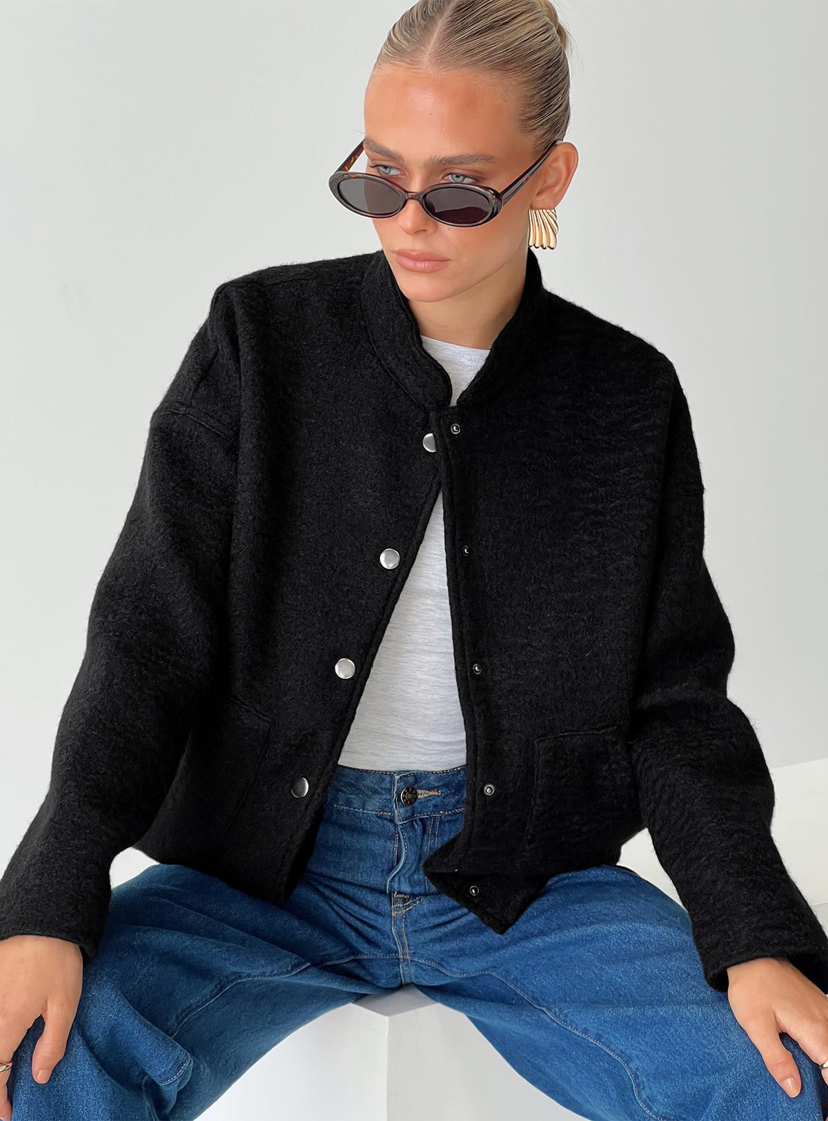 Chaqueta Bomber Stillar negra