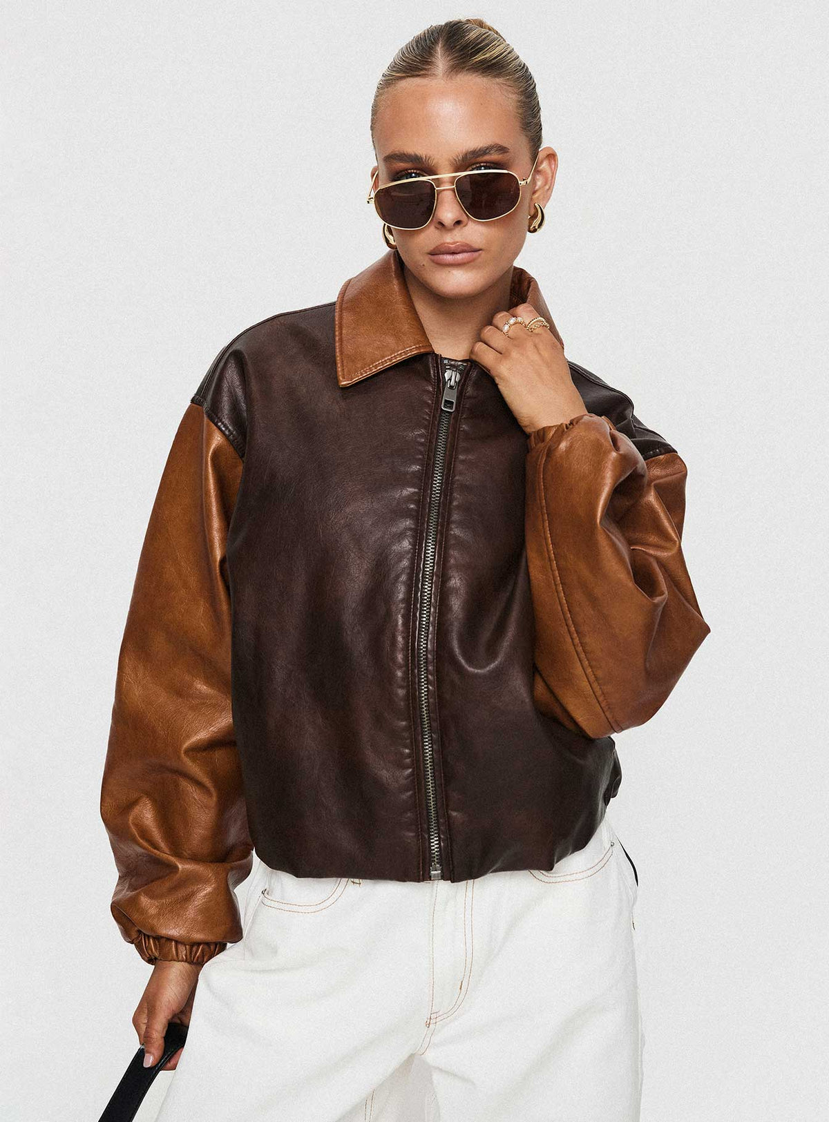 Chaqueta bomber Nirvana color chocolate