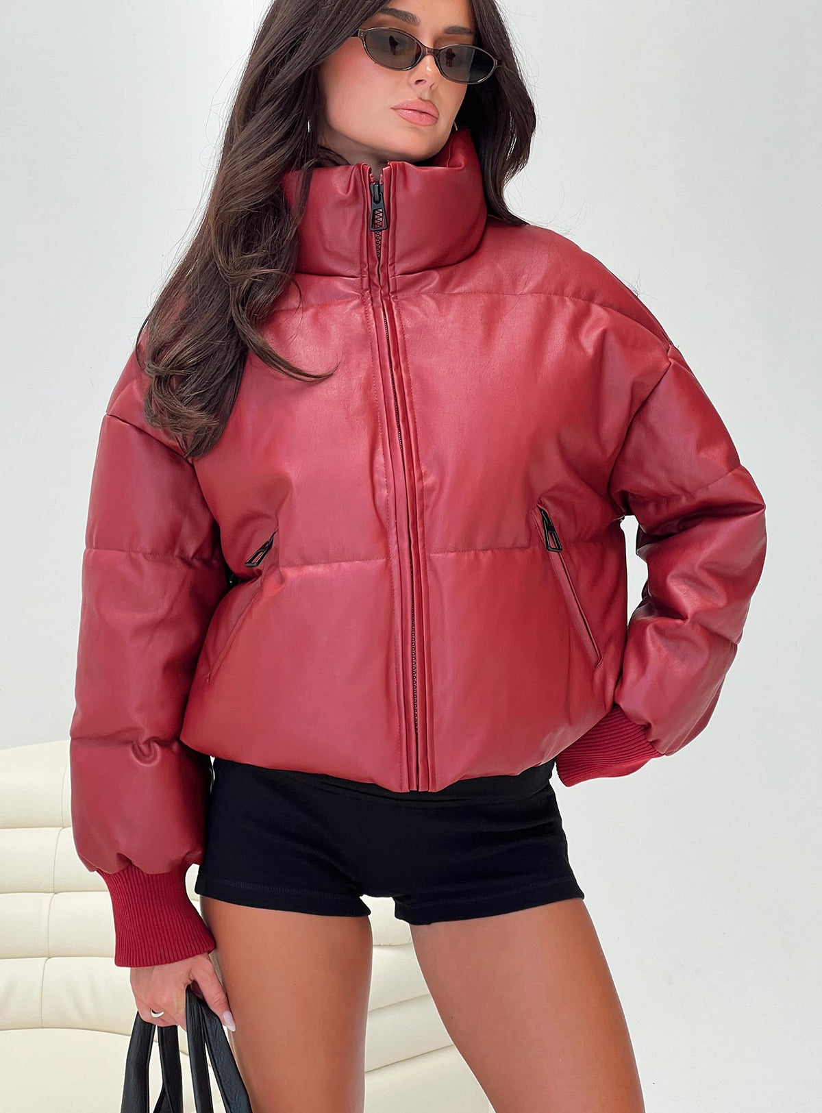 Chaqueta acolchada Myler color burdeos