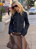 Chaqueta vaquera con hebilla Cristen Cadet color índigo