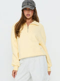 Jersey Rozanna con cremallera 1/4 color mantequilla