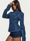 Chaqueta Rider de mezclilla azul