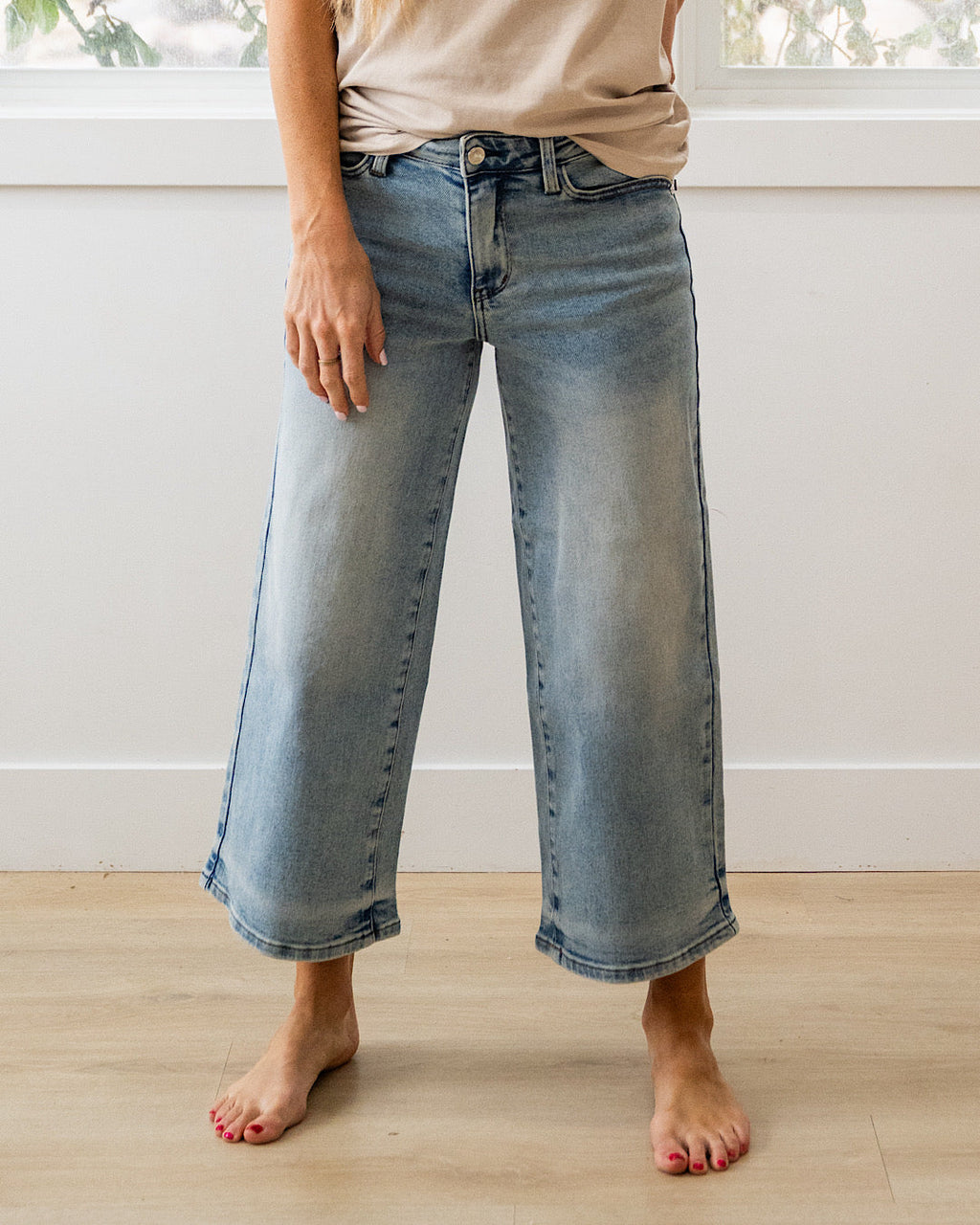 Jeans tipo culotte de pierna ancha Gretchen de Judy Blue
