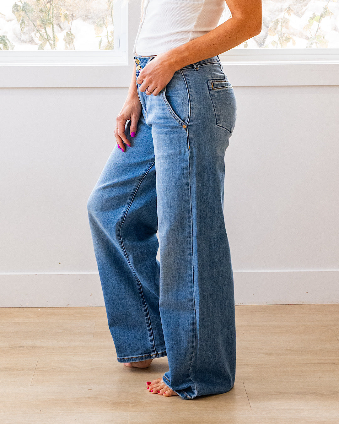 Jeans Judy Blue Joey Trouser Column - Cortos, Regulares y Largos