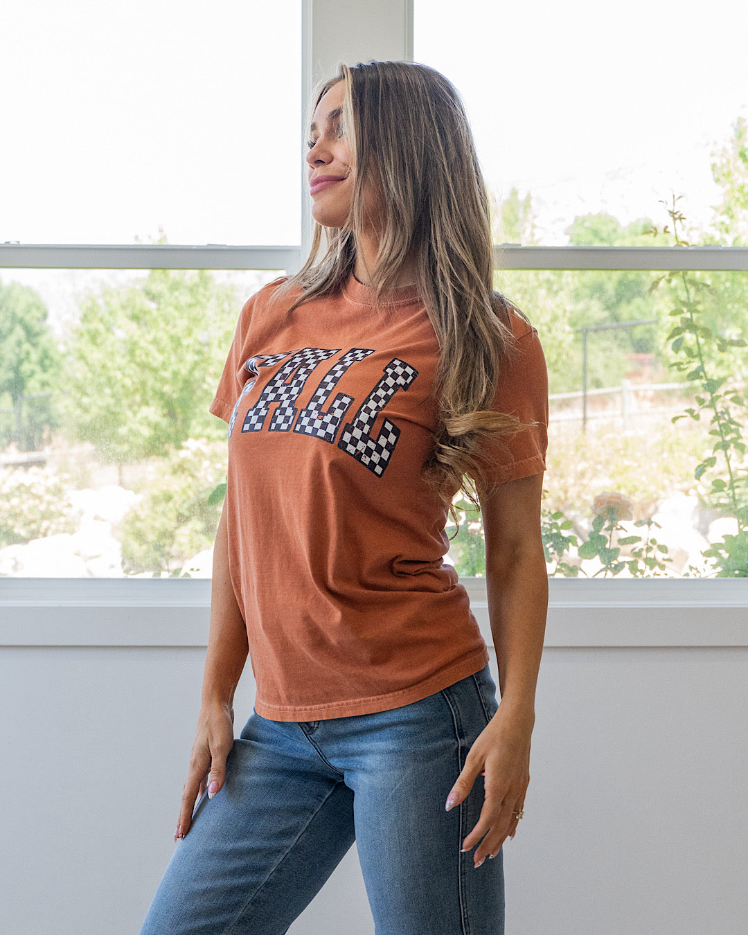 Camiseta a cuadros de otoño - Color ñame