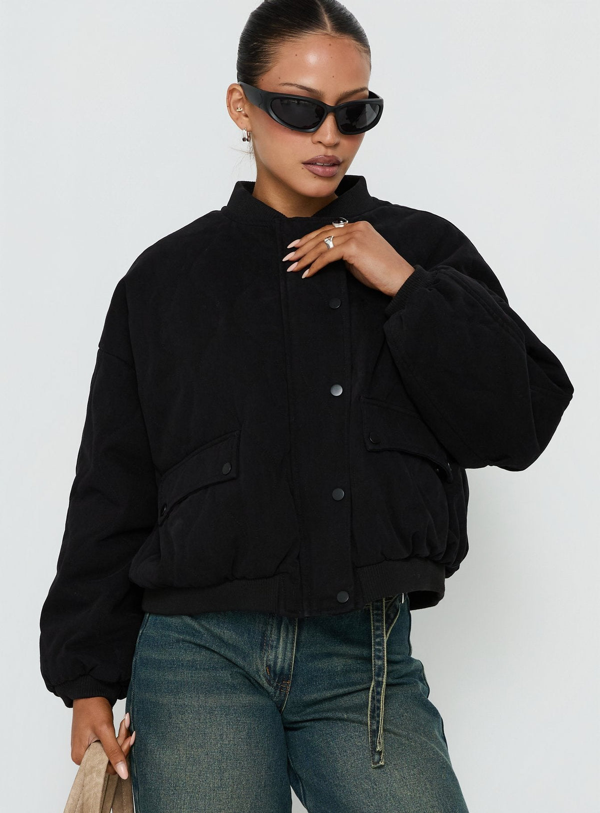 Chaqueta acolchada Stick Season negra
