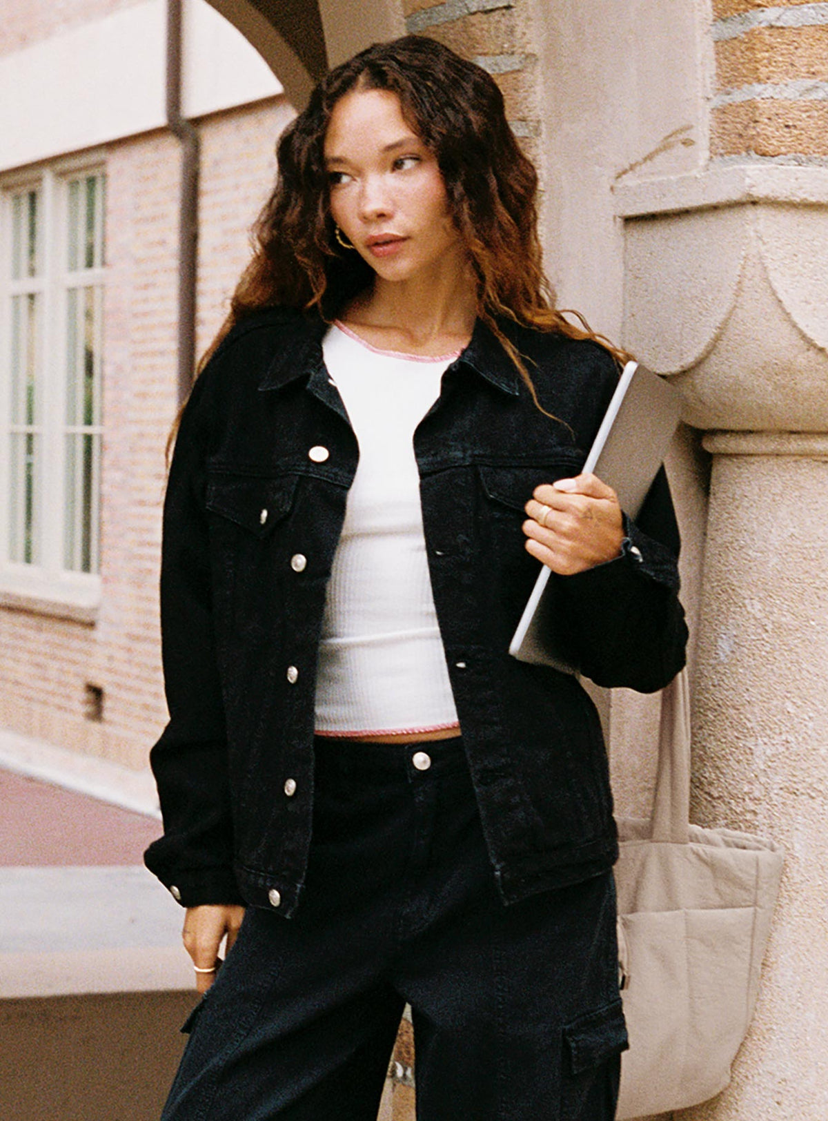 Chaqueta vaquera Phoenix negra