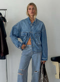 Chaqueta vaquera oversize Kier lavado medio