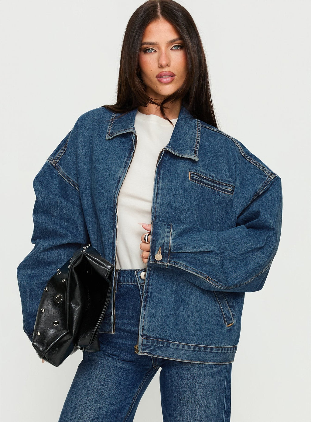 Chaqueta bomber Riina de mezclilla