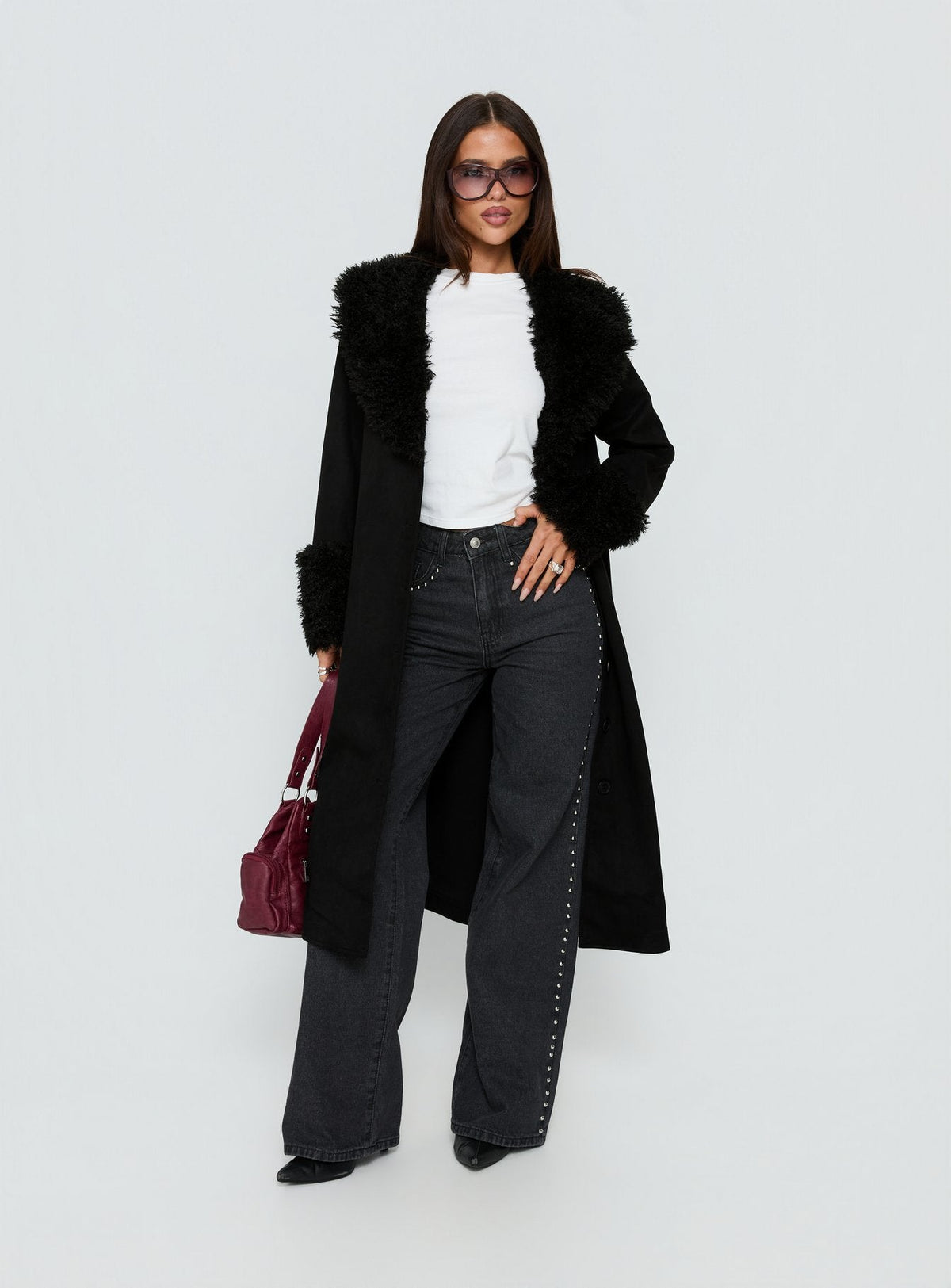 Chaqueta de borrego After Party negra