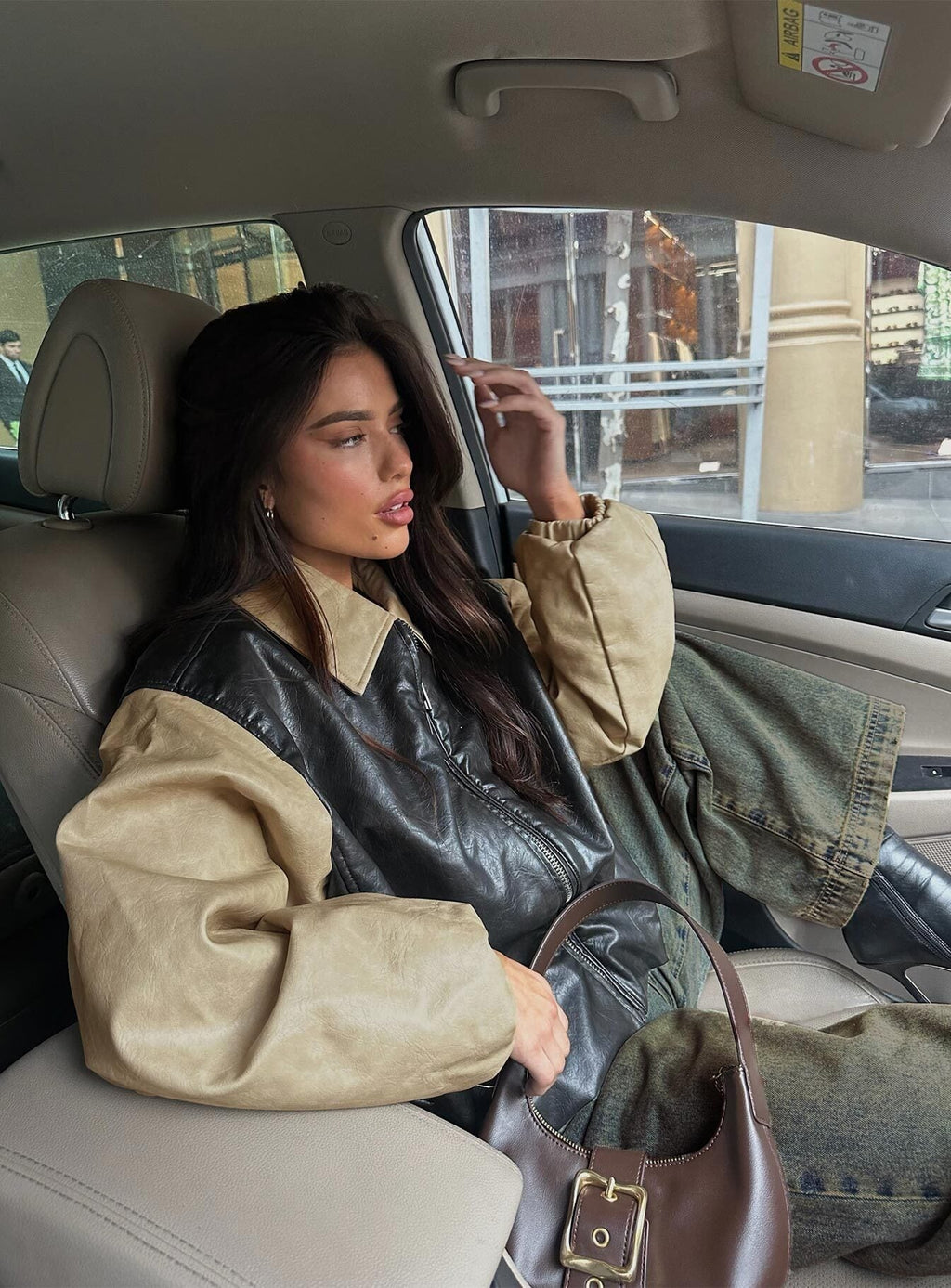 Chaqueta tipo bomber Nirvana color camel