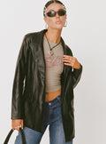 Blazer de piel sintética Ellen