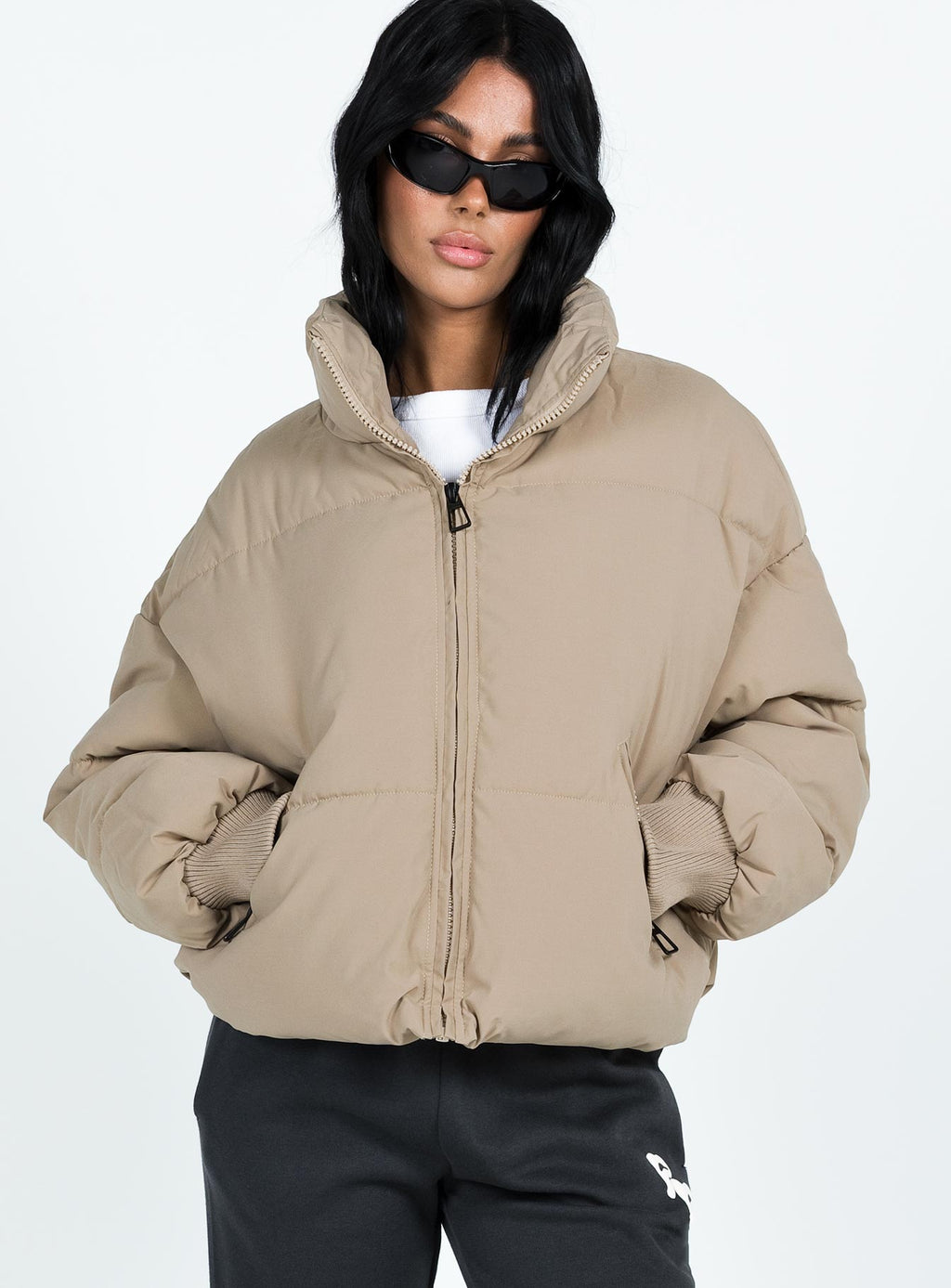 Chaqueta acolchada 7th Avenue color beige
