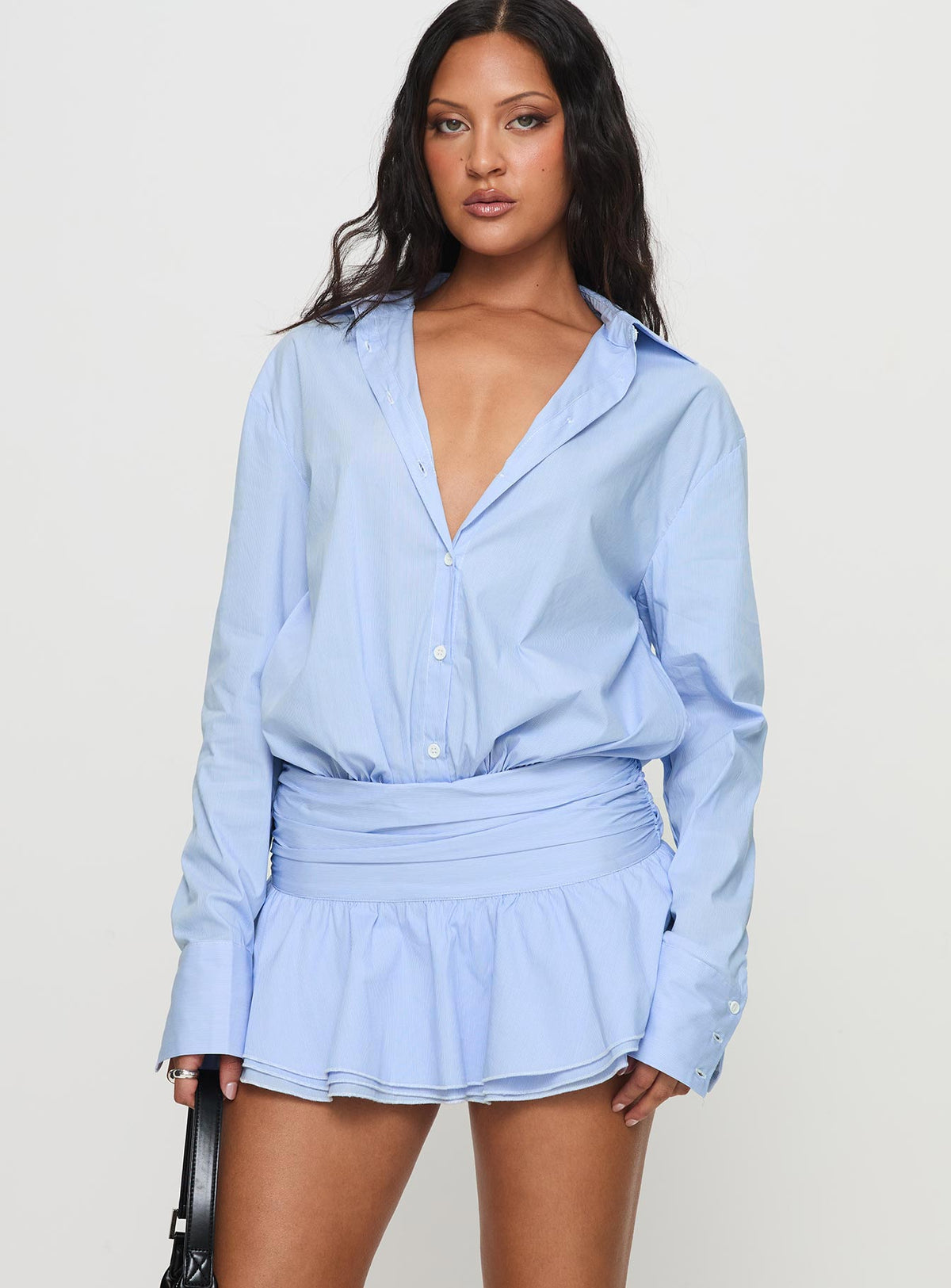 Vestido corto de manga larga para niña Girls Girls Girls, azul