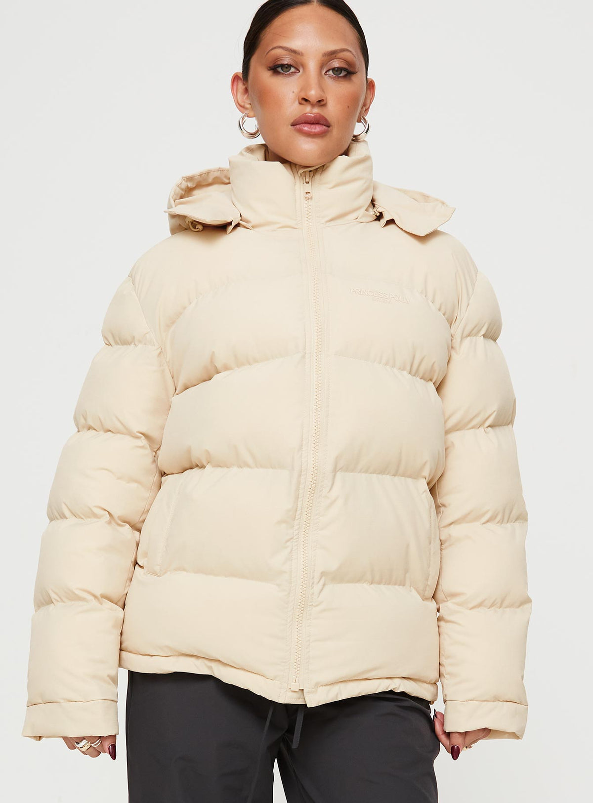 Chaqueta acolchada técnica Dream Puff beige