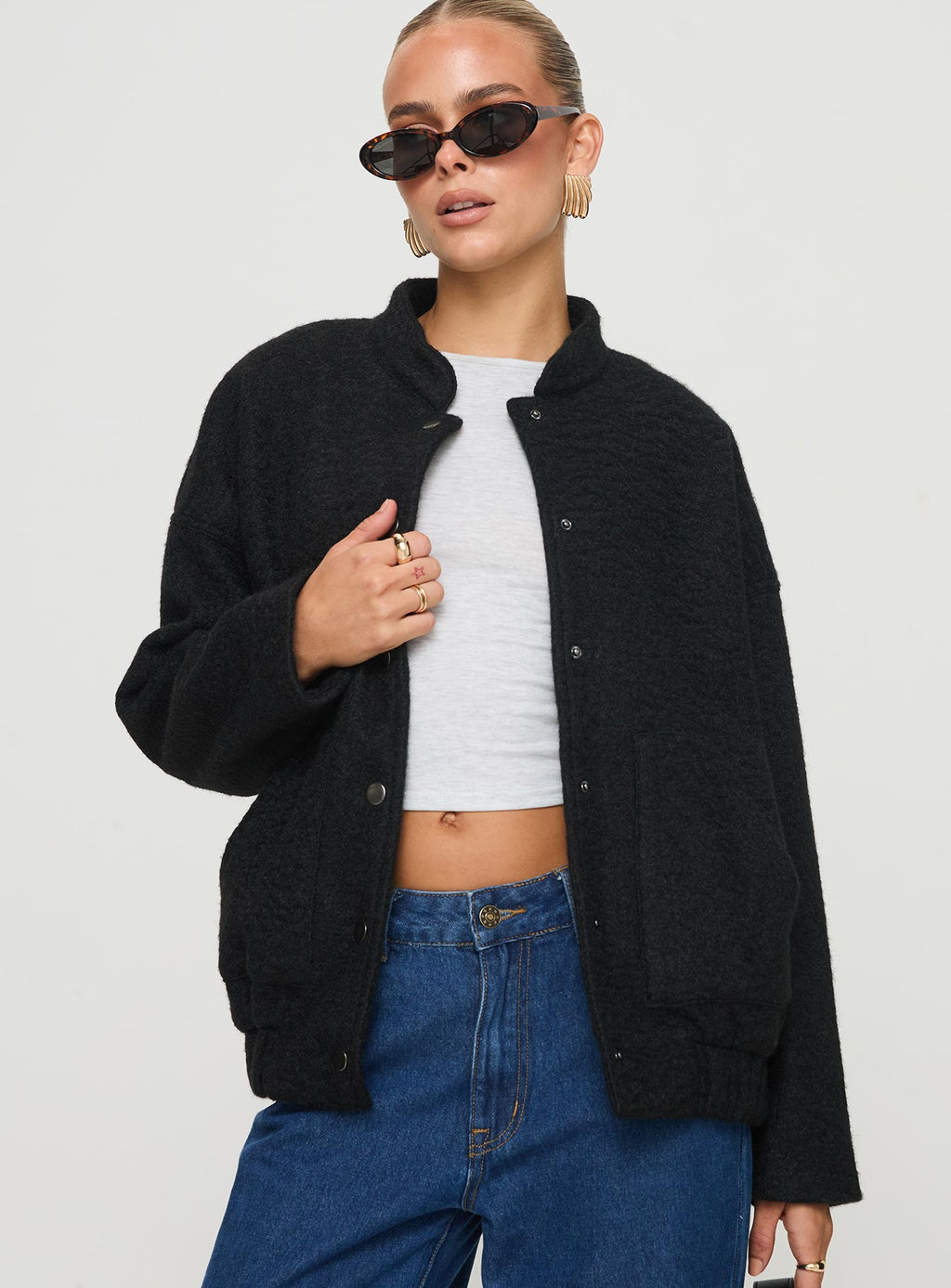 Chaqueta Bomber Stillar negra