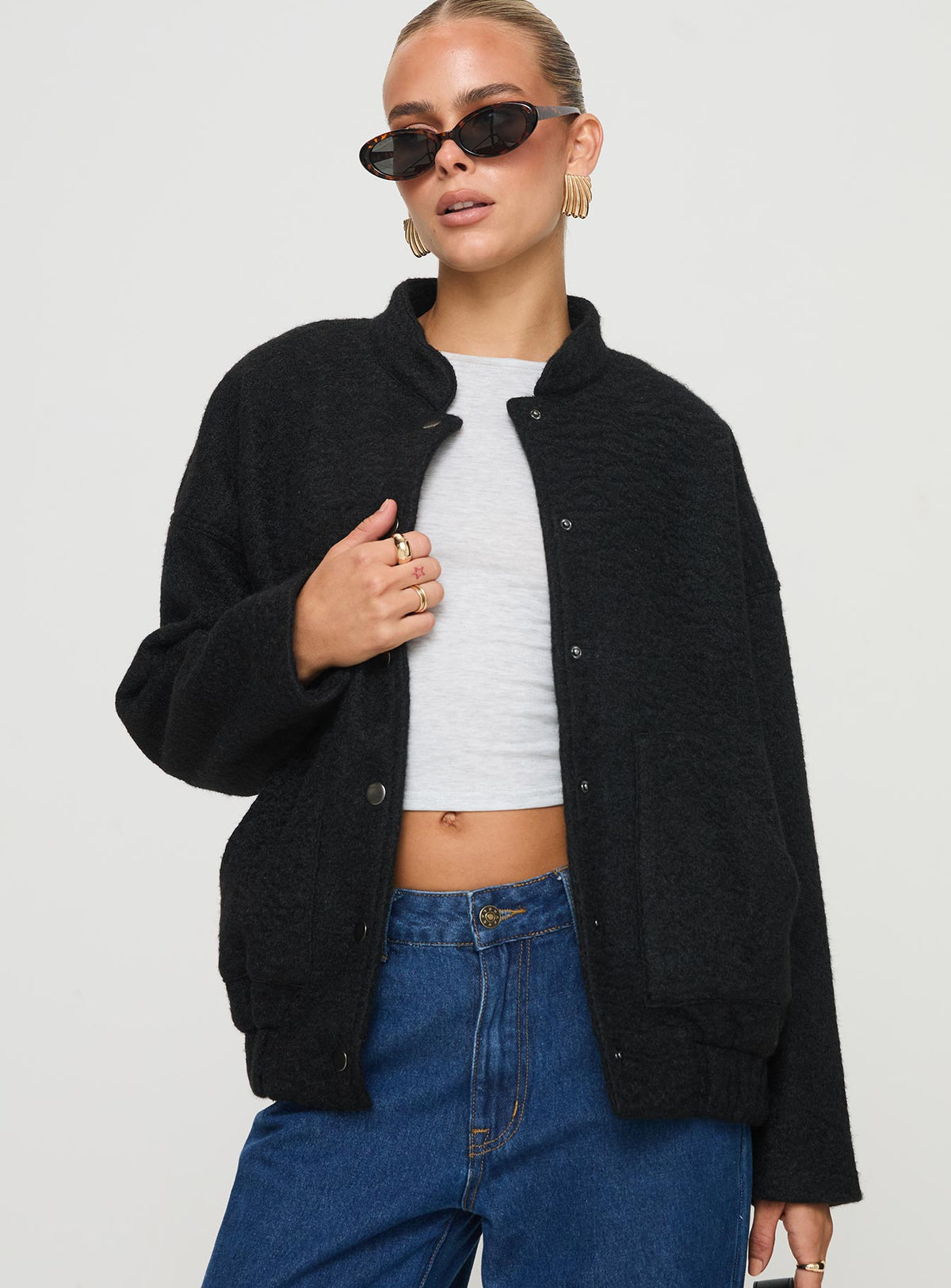 Chaqueta Bomber Stillar negra