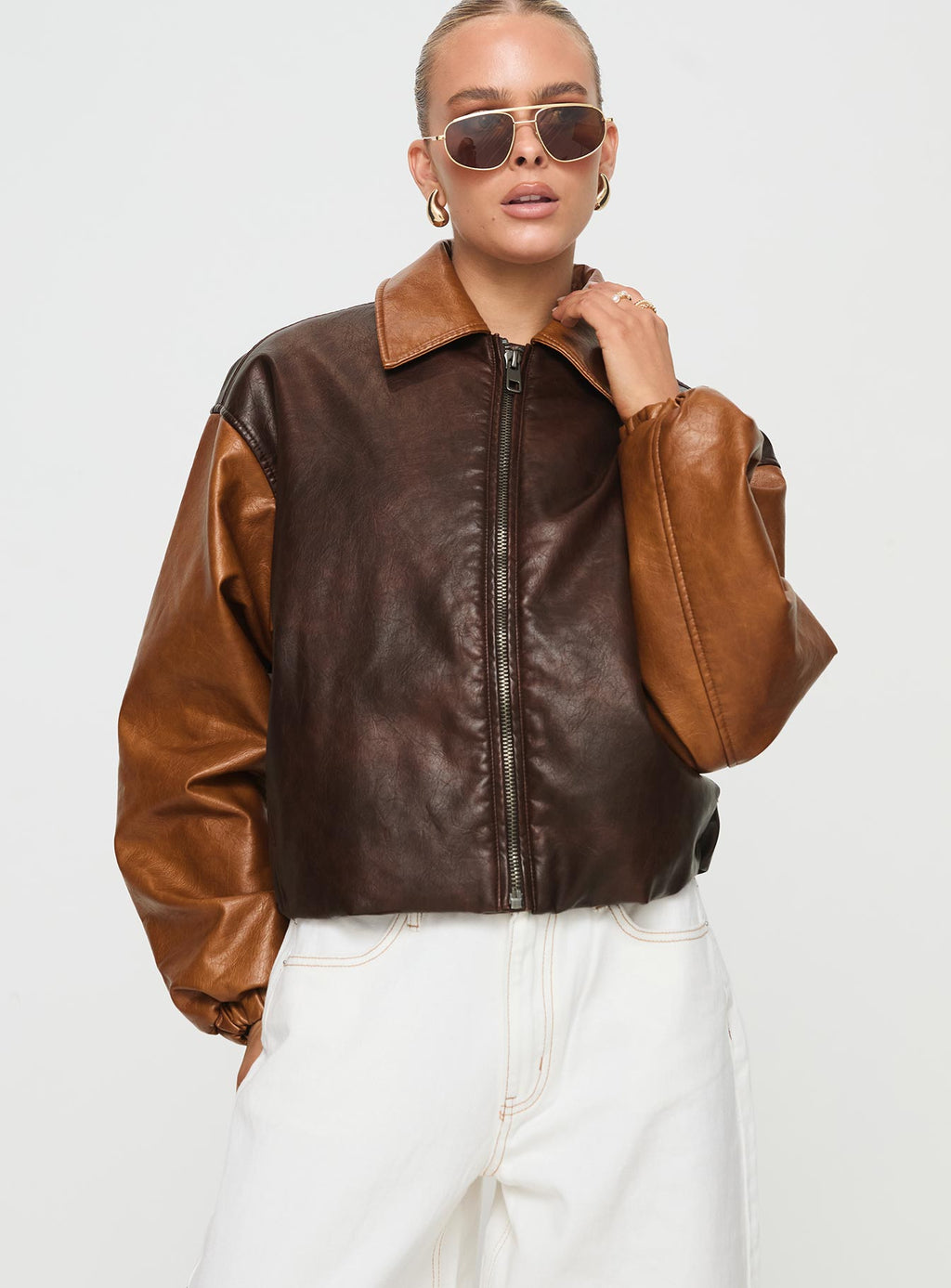 Chaqueta bomber Nirvana color chocolate