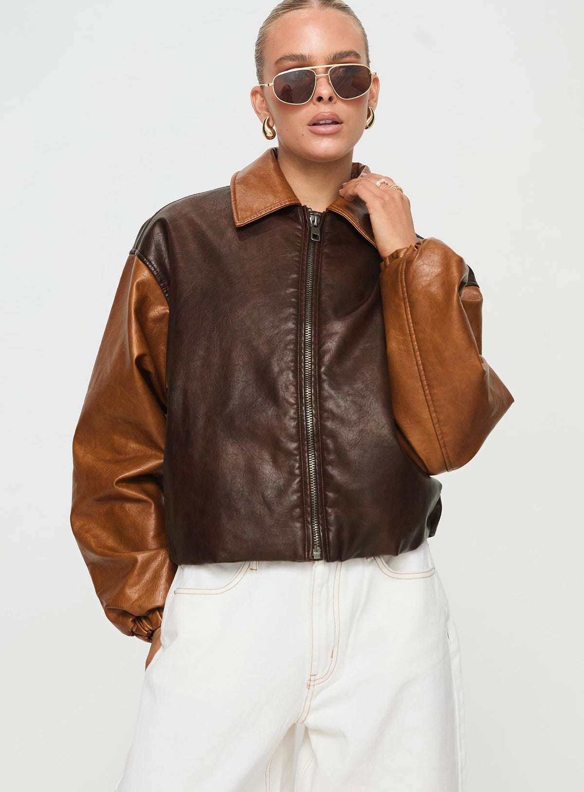 Chaqueta bomber Nirvana color chocolate