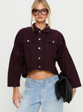 Chaqueta vaquera Hughes color grosella