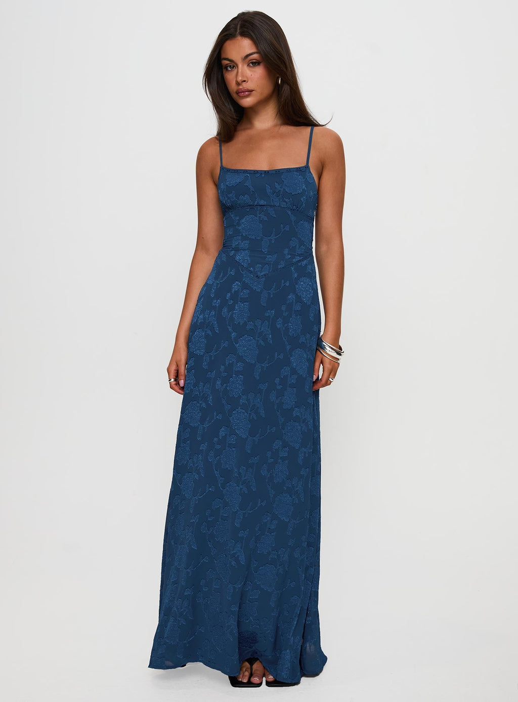 Vestido largo azul marino "South Of France"