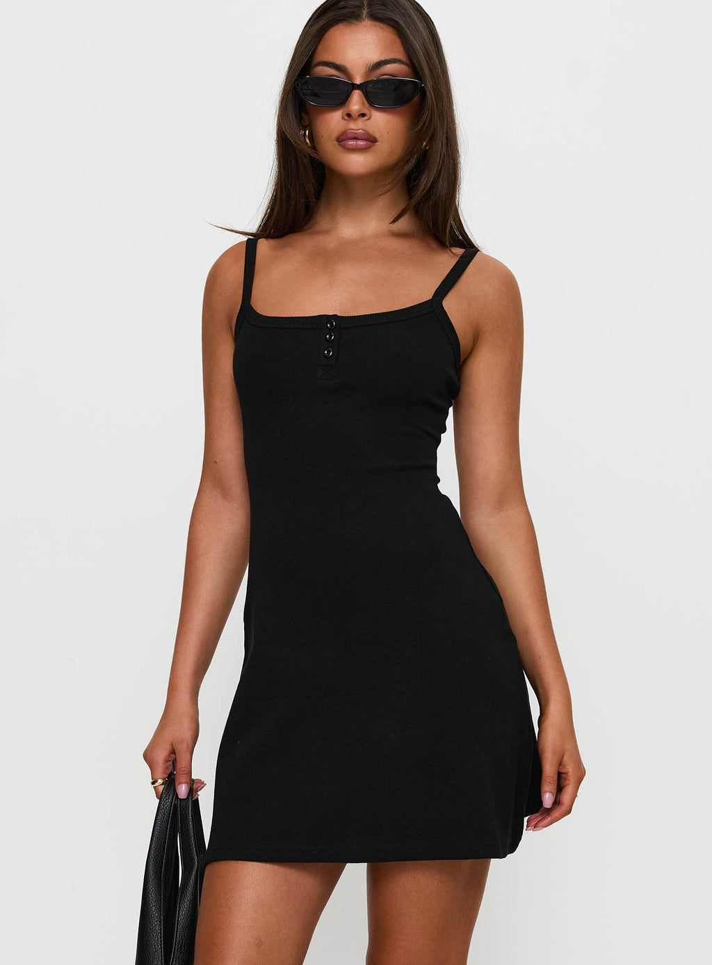 Minivestido Baseline Rib Negro