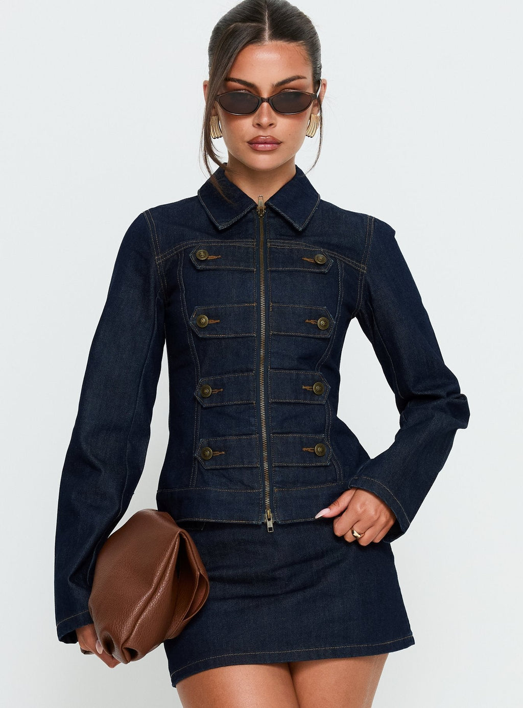 Chaqueta vaquera con hebilla Cristen Cadet color índigo