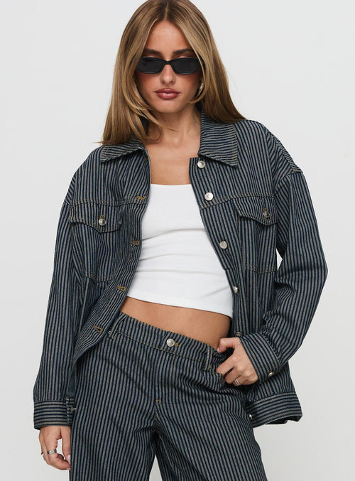 Chaqueta de mezclilla a rayas Actually Invested
