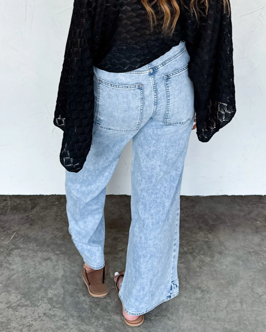 Jeans de pierna ancha con amarre en la cintura Blakeley Say Yes VENTA FINAL