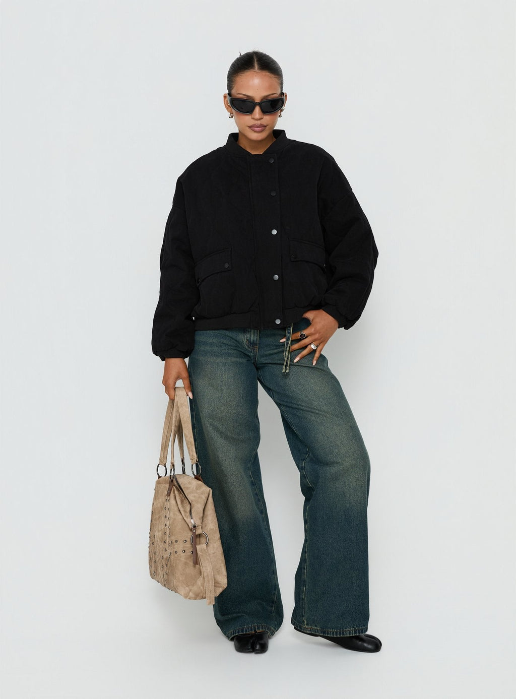 Chaqueta acolchada Stick Season negra