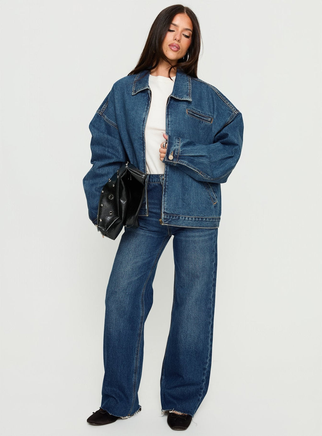 Chaqueta bomber Riina de mezclilla