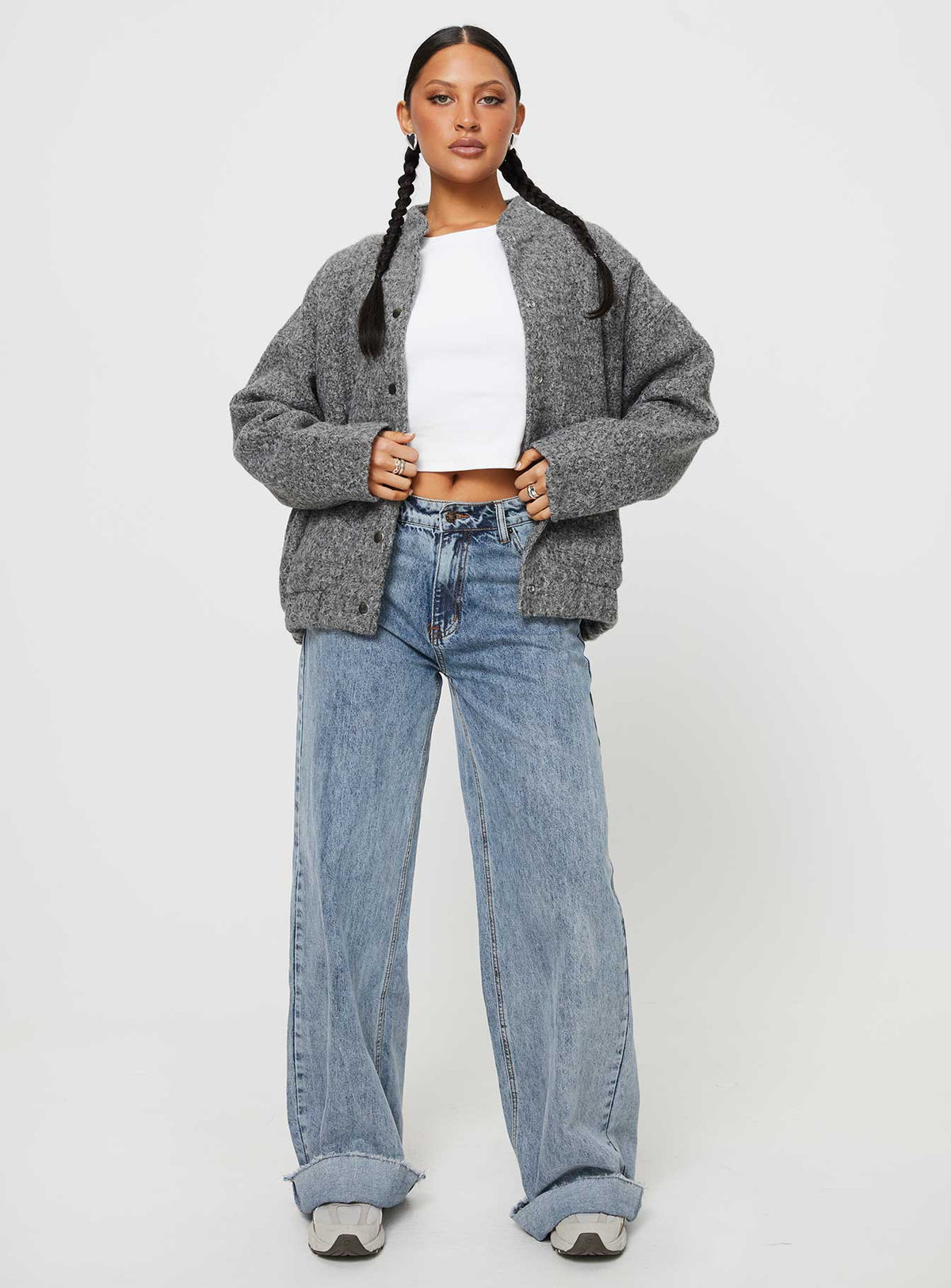 Chaqueta Bomber Stillar Gris