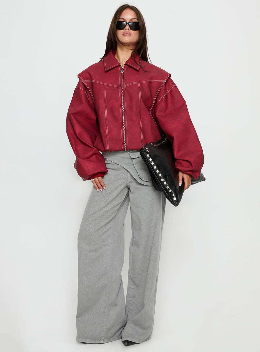 Chaqueta bomber Vista color carmesí