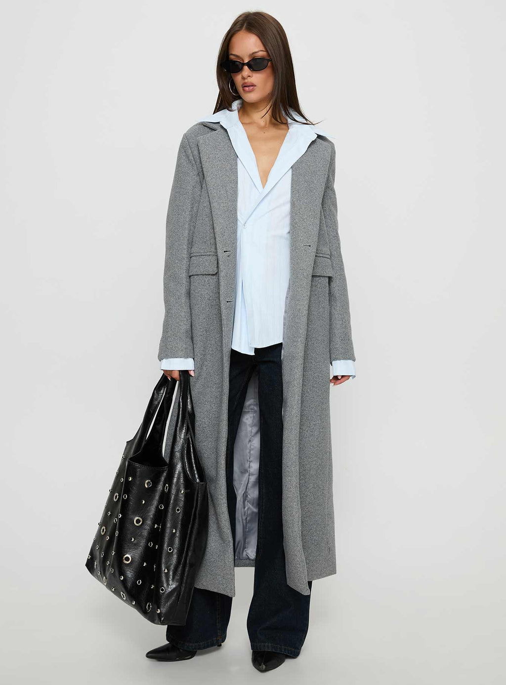 Abrigo largo Lovergirl gris
