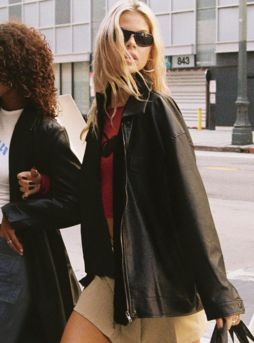 Chaqueta de piel sintética Callie negra