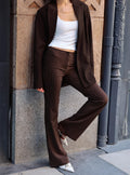 Blazer extragrande Crowd Pleaser color chocolate