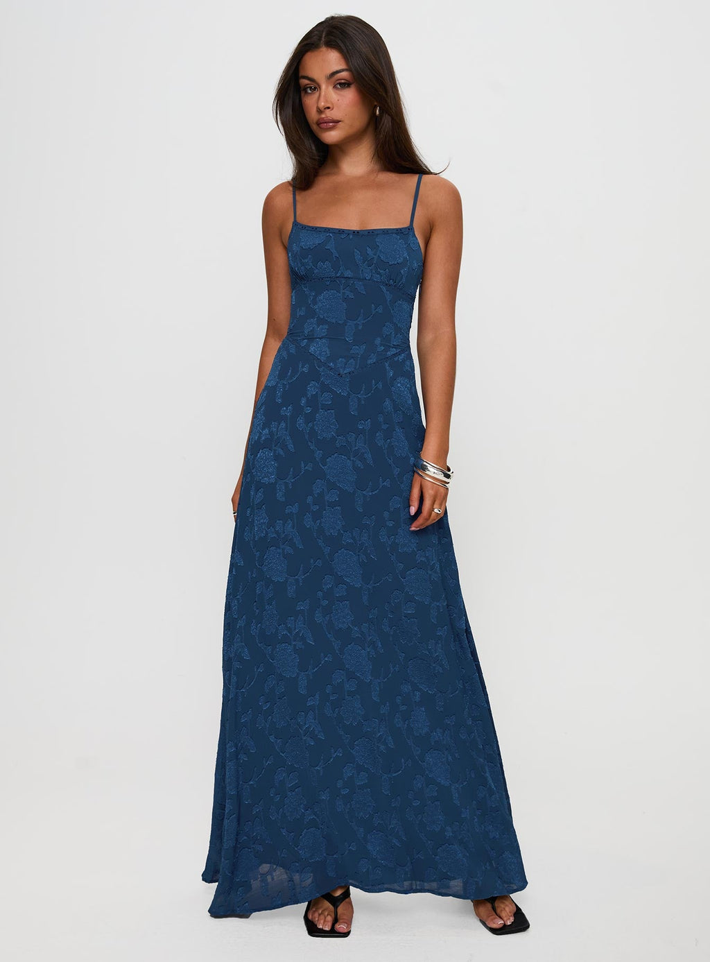 Vestido largo azul marino "South Of France"