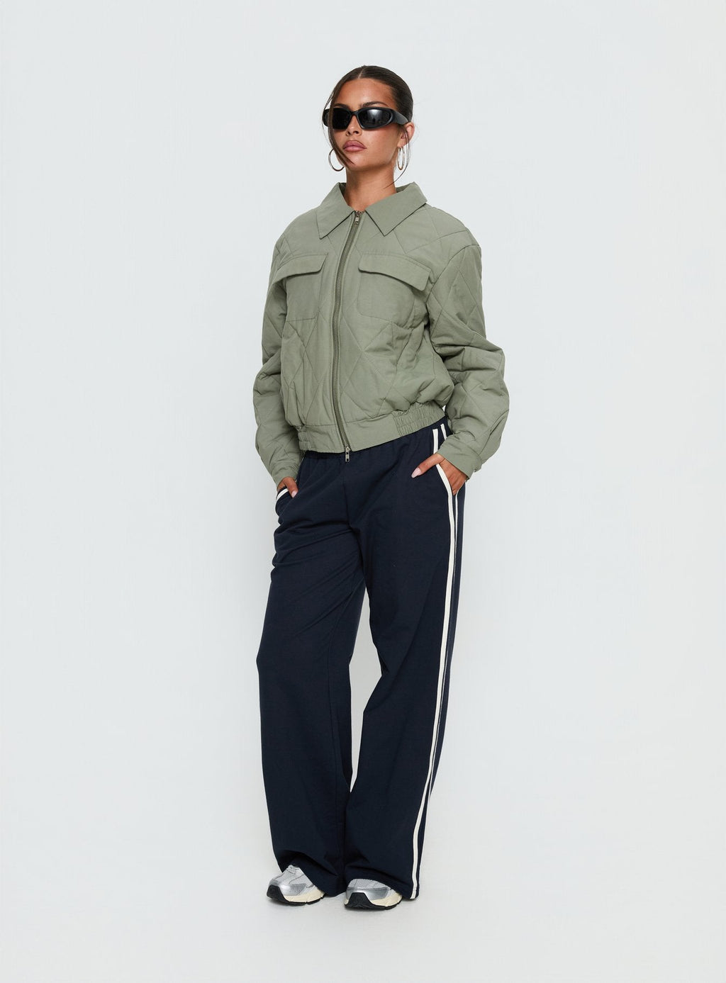 Chaqueta bomber acolchada Denvar verde