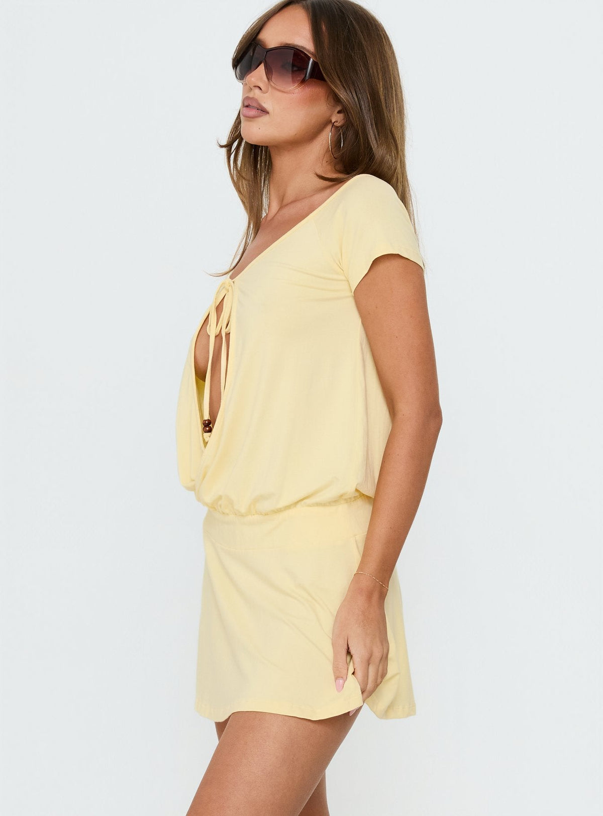 Vestido corto Papino limón