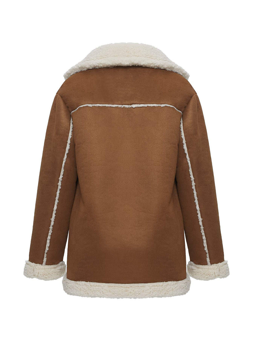 Chaqueta extragrande de piel sintética Marysville color canela