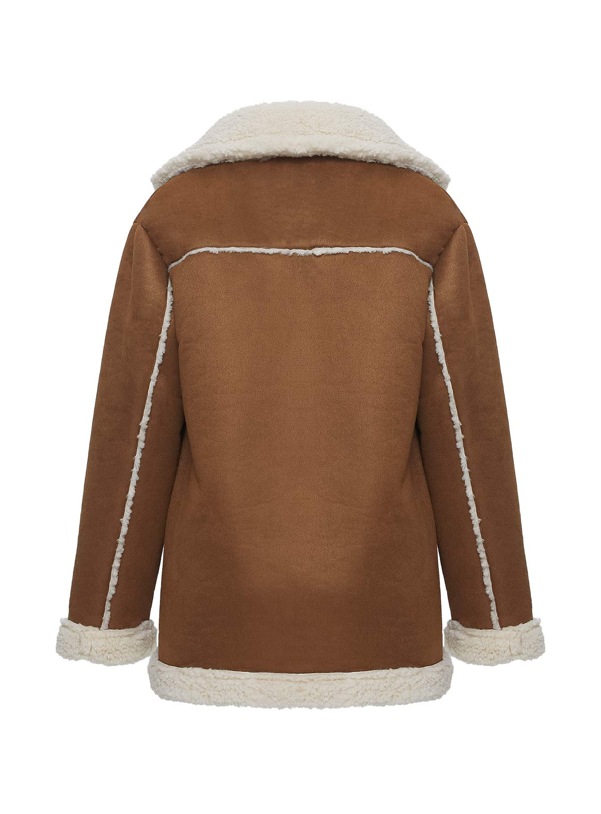 Chaqueta extragrande de piel sintética Marysville color canela