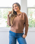 Suéter texturizado con mangas dolman Adalyn - Mocha
