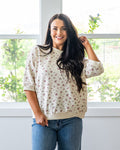 Top de punto con estampado floral Tessa - Marfil multicolor