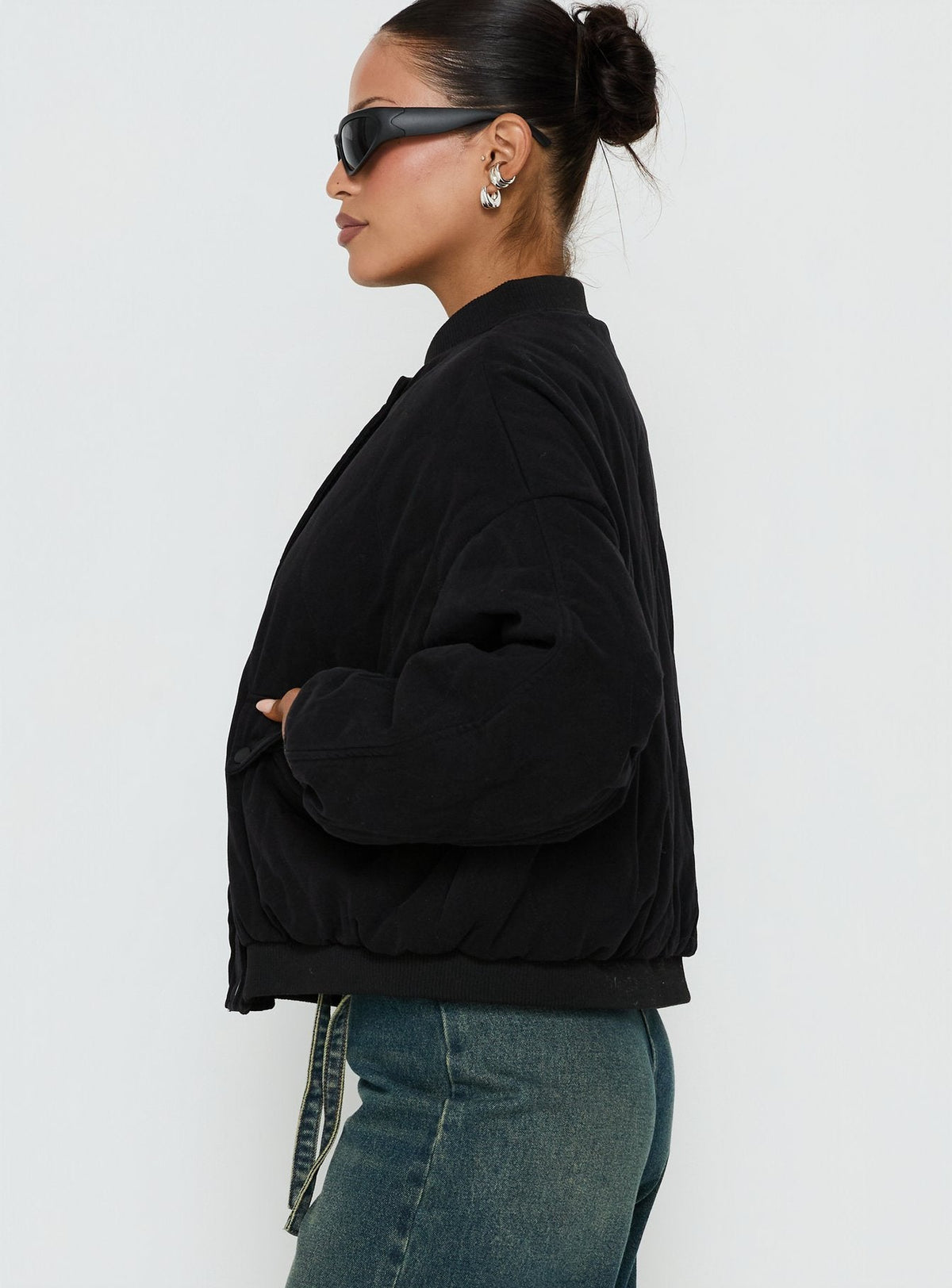 Chaqueta acolchada Stick Season negra